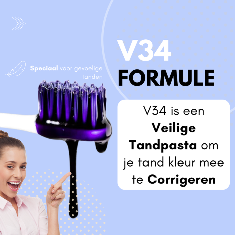paarse tandpasta voor witte tanden
